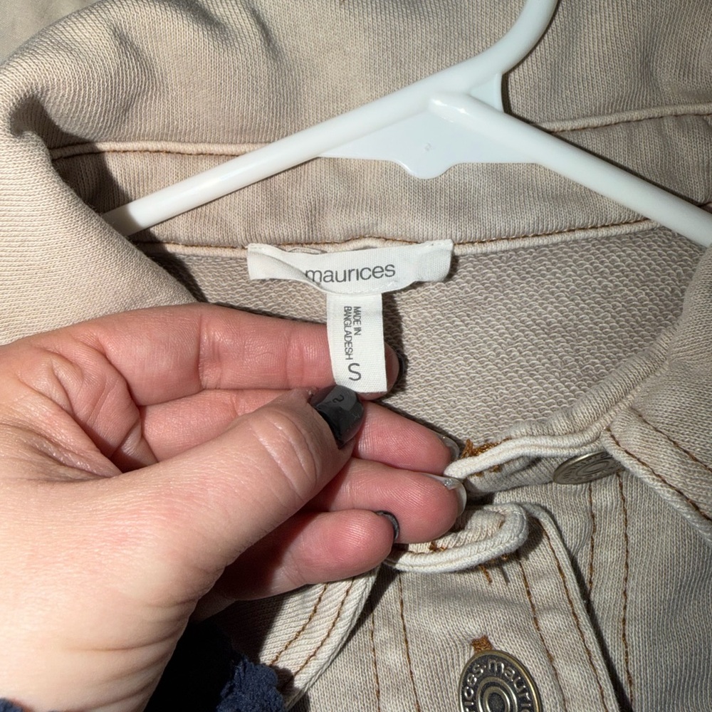 Maurices Tan Button-Up Shacket - Picture 3 of 4